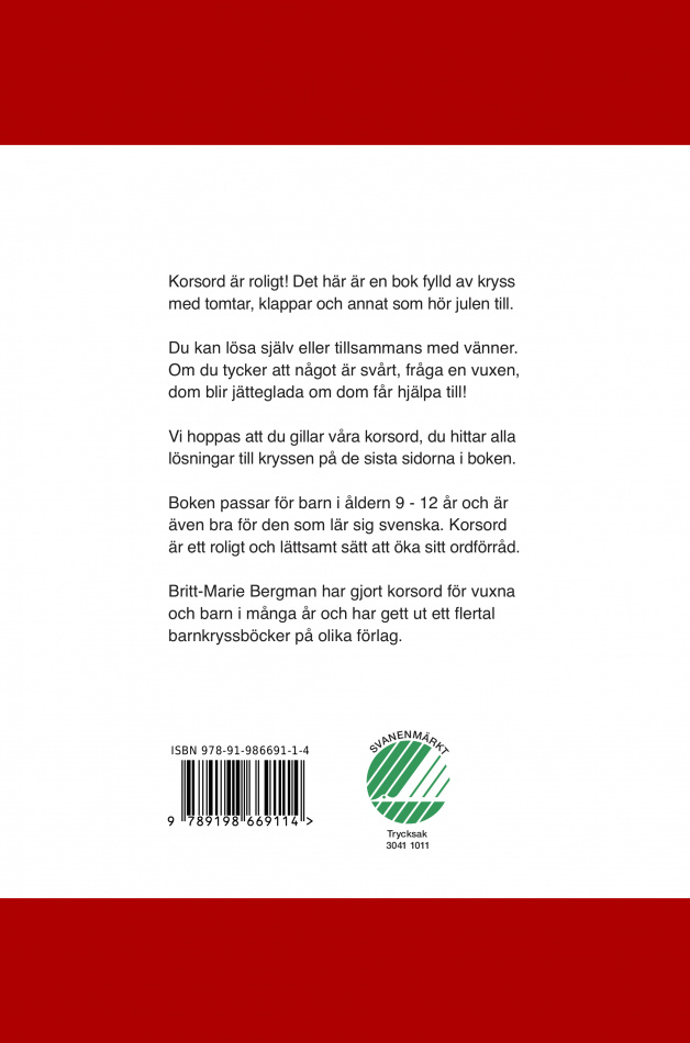 Britt-Maries barnkryss jul omslag baksida